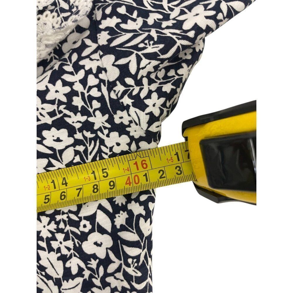 Boden Womens Maxi Dress UK 18 US 14L Navy Blue Floral Trim Lace collar D0135 NWT - Picture 10 of 12
